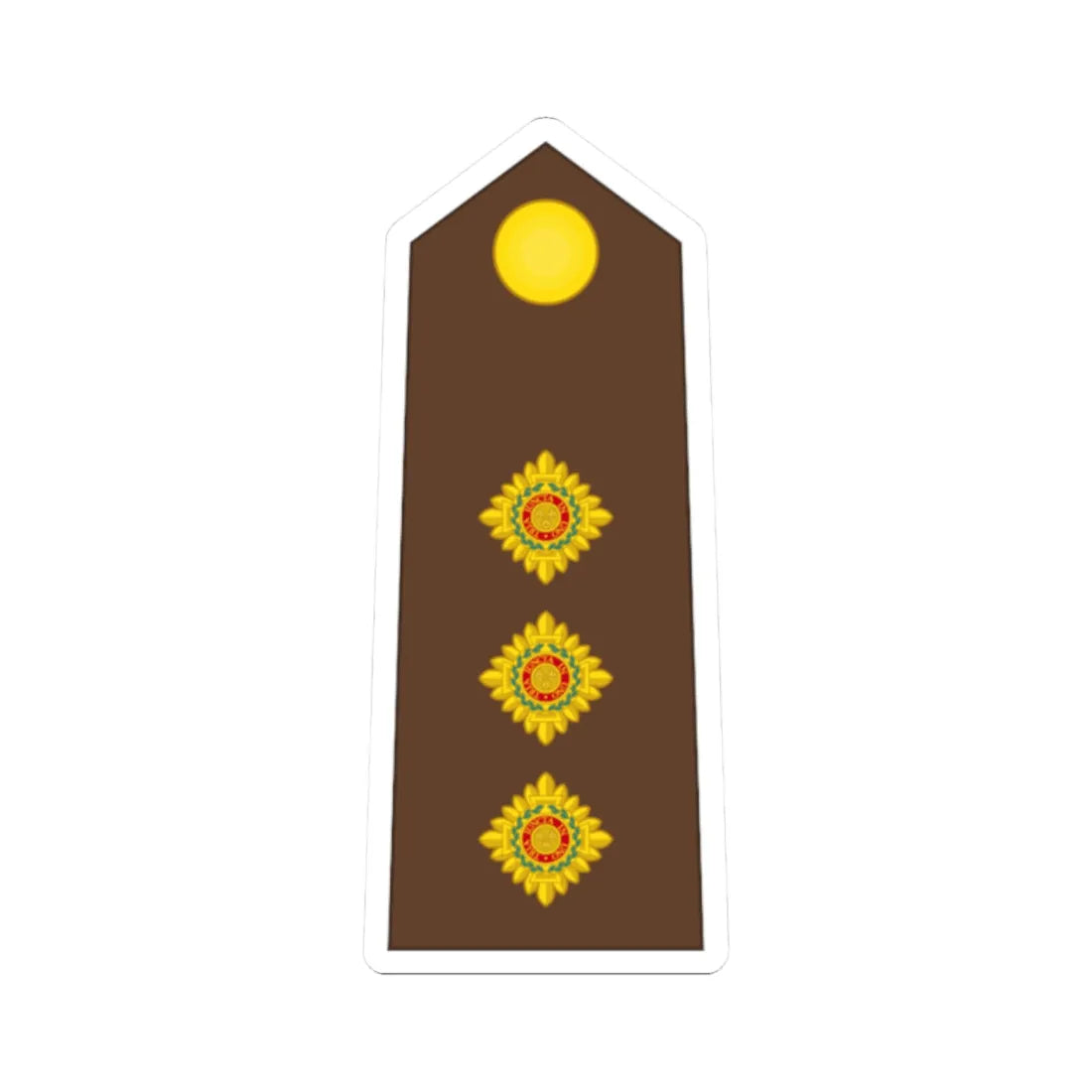 Vanuatu MF OF 02 (Vanuatu) (Military Rank) STICKER Vinyl Kiss-Cut Decal 2 Inch White - The Sticker Space