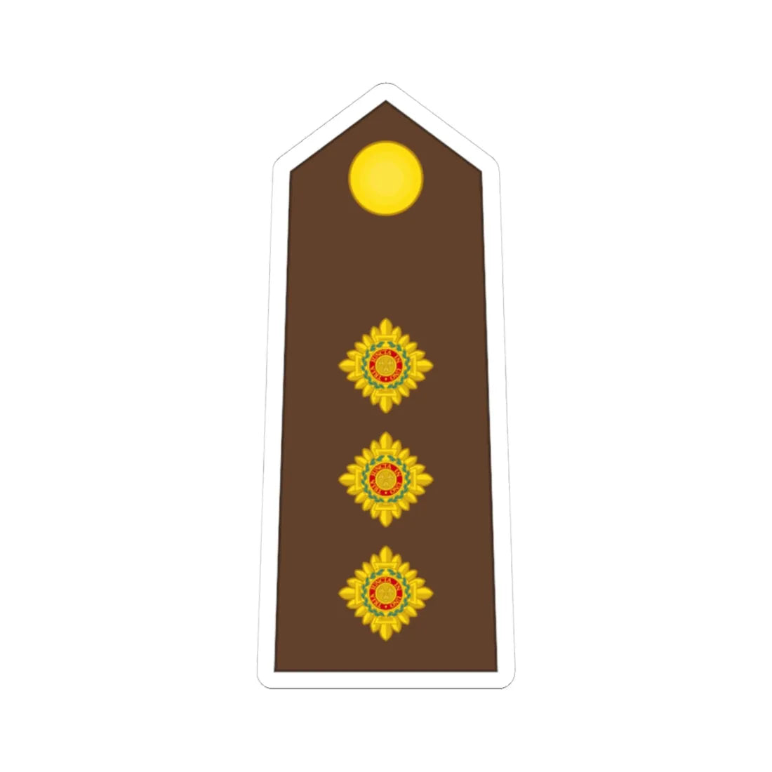 Vanuatu MF OF 02 (Vanuatu) (Military Rank) STICKER Vinyl Kiss-Cut Decal 3 Inch White - The Sticker Space