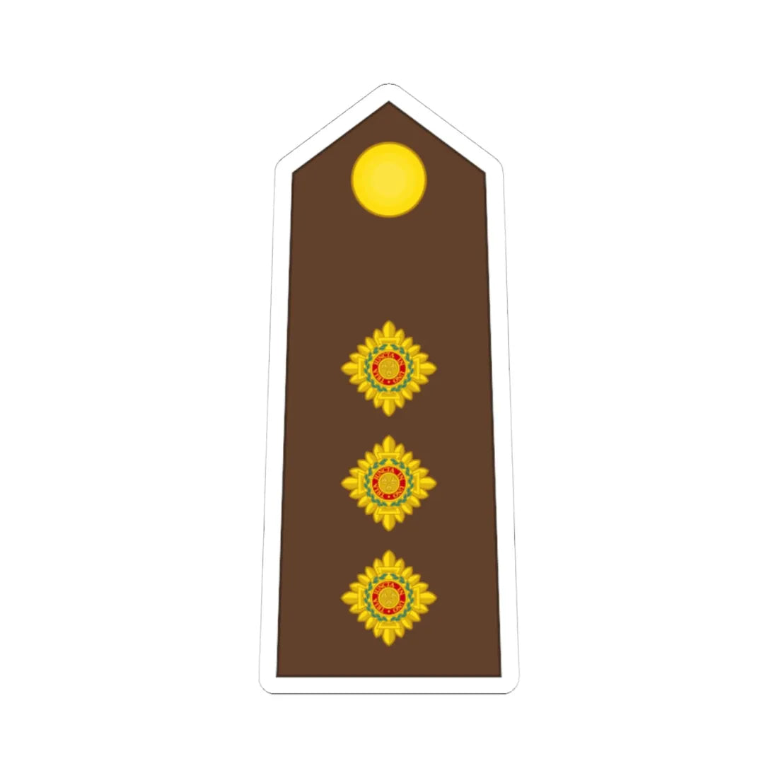 Vanuatu MF OF 02 (Vanuatu) (Military Rank) STICKER Vinyl Kiss-Cut Decal 4 Inch White - The Sticker Space