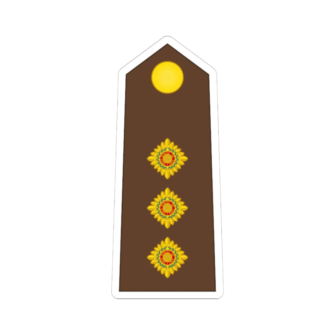 Vanuatu MF OF 02 (Vanuatu) (Military Rank) STICKER Vinyl Kiss-Cut Decal 6 Inch White - The Sticker Space