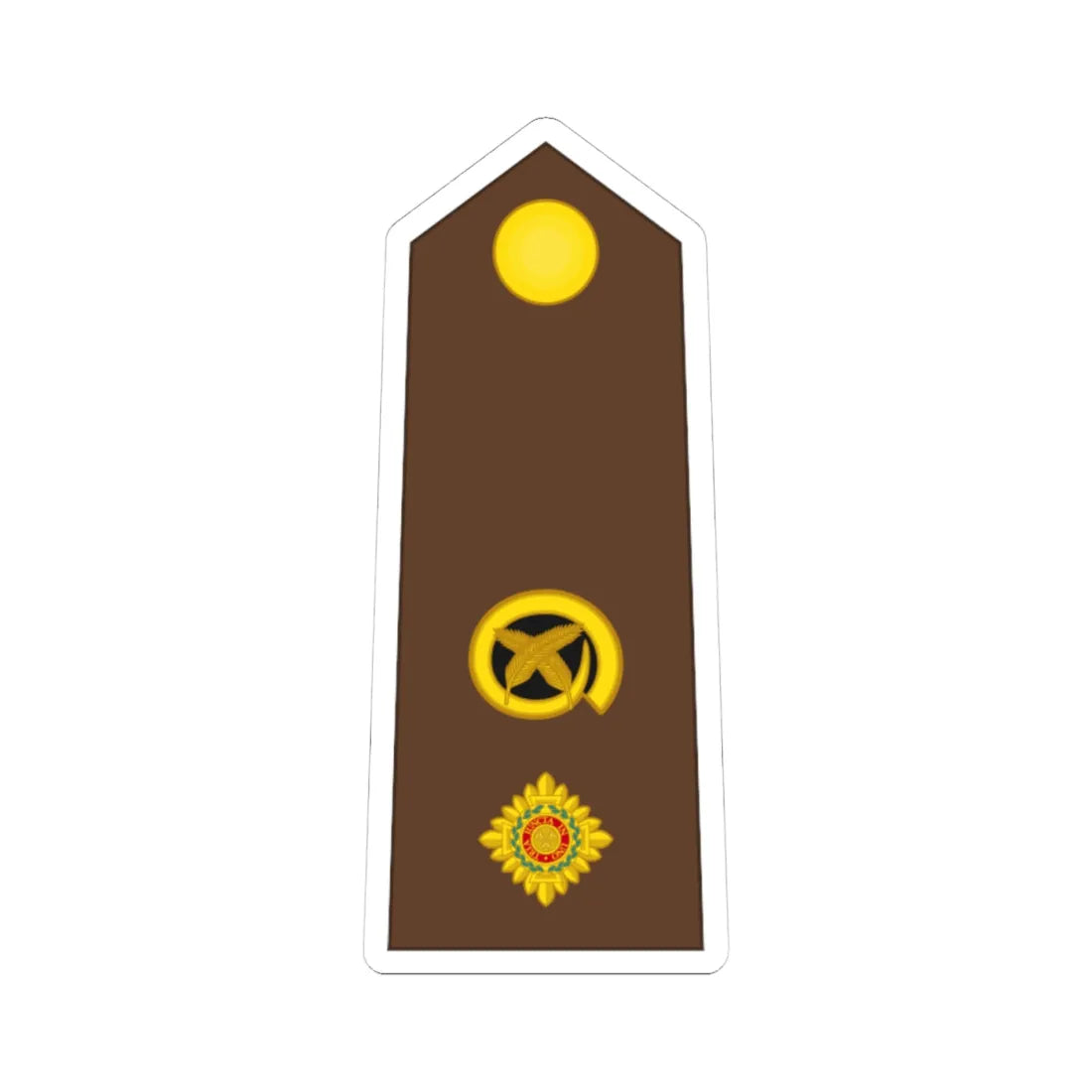 Vanuatu MF OF 04 (Vanuatu) (Military Rank) STICKER Vinyl Kiss-Cut Decal 4 Inch White - The Sticker Space