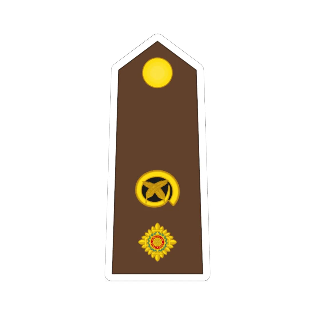 Vanuatu MF OF 04 (Vanuatu) (Military Rank) STICKER Vinyl Kiss-Cut Decal 6 Inch White - The Sticker Space