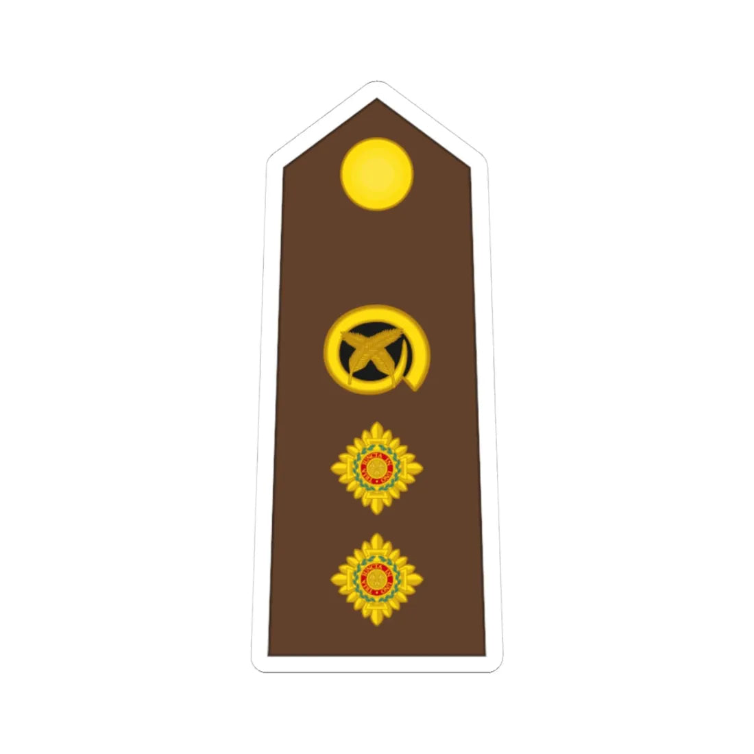 Vanuatu MF OF 05 (Vanuatu) (Military Rank) STICKER Vinyl Kiss-Cut Decal 3 Inch White - The Sticker Space