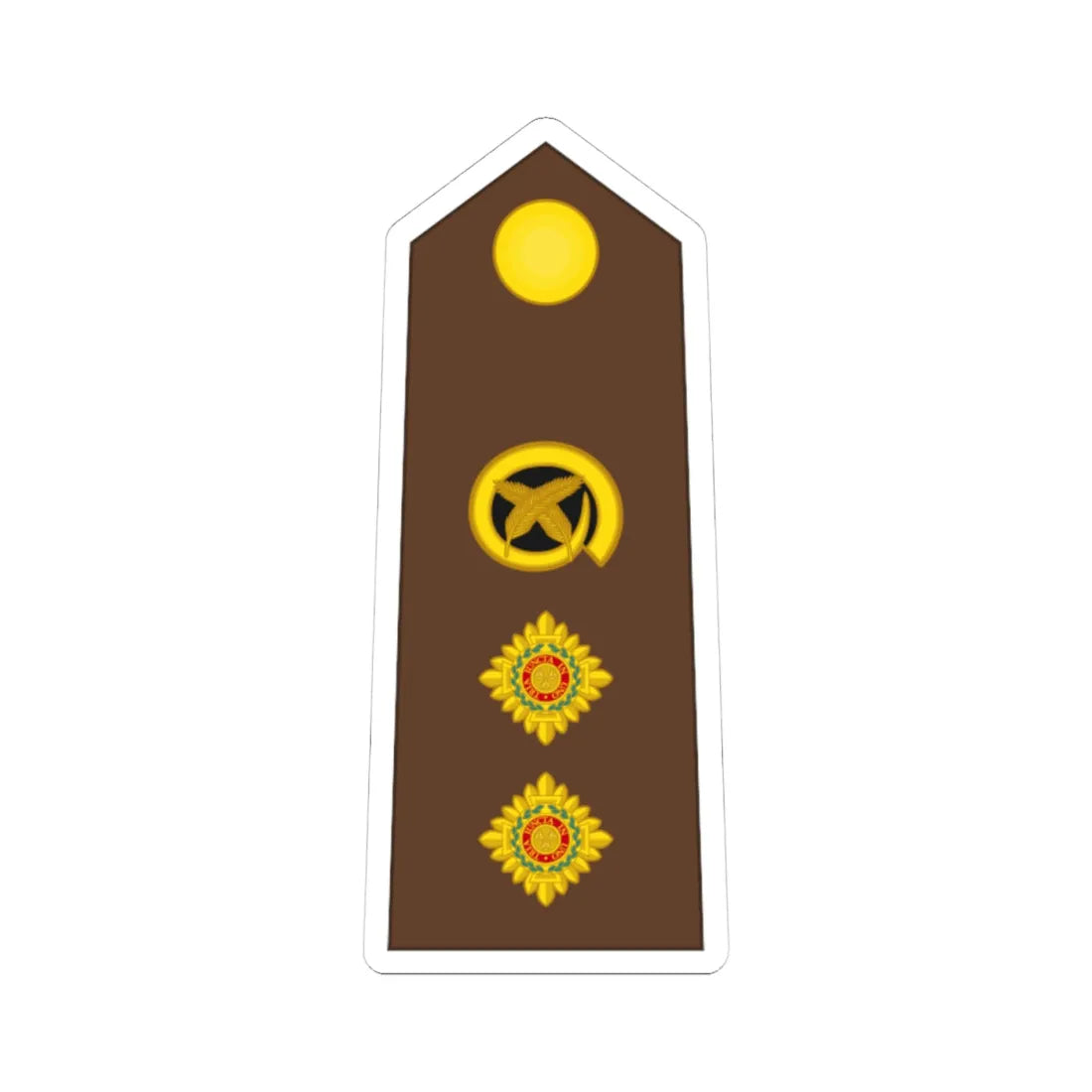 Vanuatu MF OF 05 (Vanuatu) (Military Rank) STICKER Vinyl Kiss-Cut Decal 4 Inch White - The Sticker Space