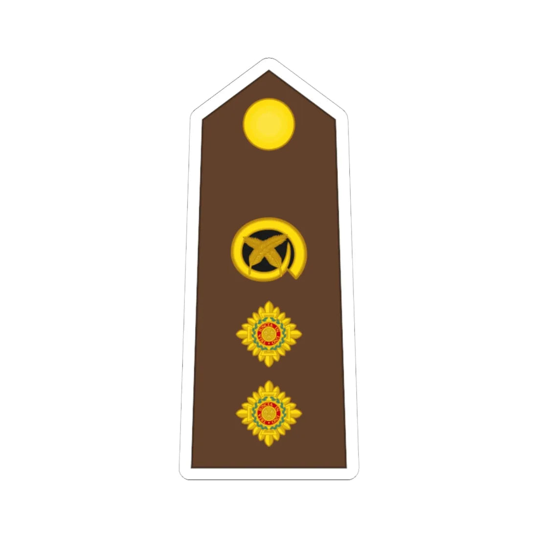 Vanuatu MF OF 05 (Vanuatu) (Military Rank) STICKER Vinyl Kiss-Cut Decal 6 Inch White - The Sticker Space
