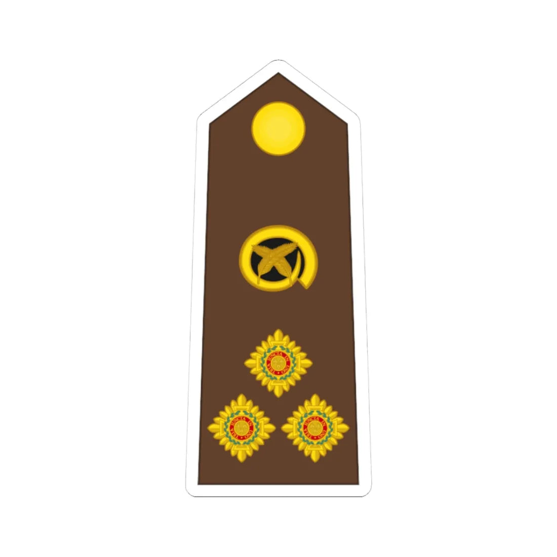Vanuatu MF OF 06 (Vanuatu) (Military Rank) STICKER Vinyl Kiss-Cut Decal 3 Inch White - The Sticker Space