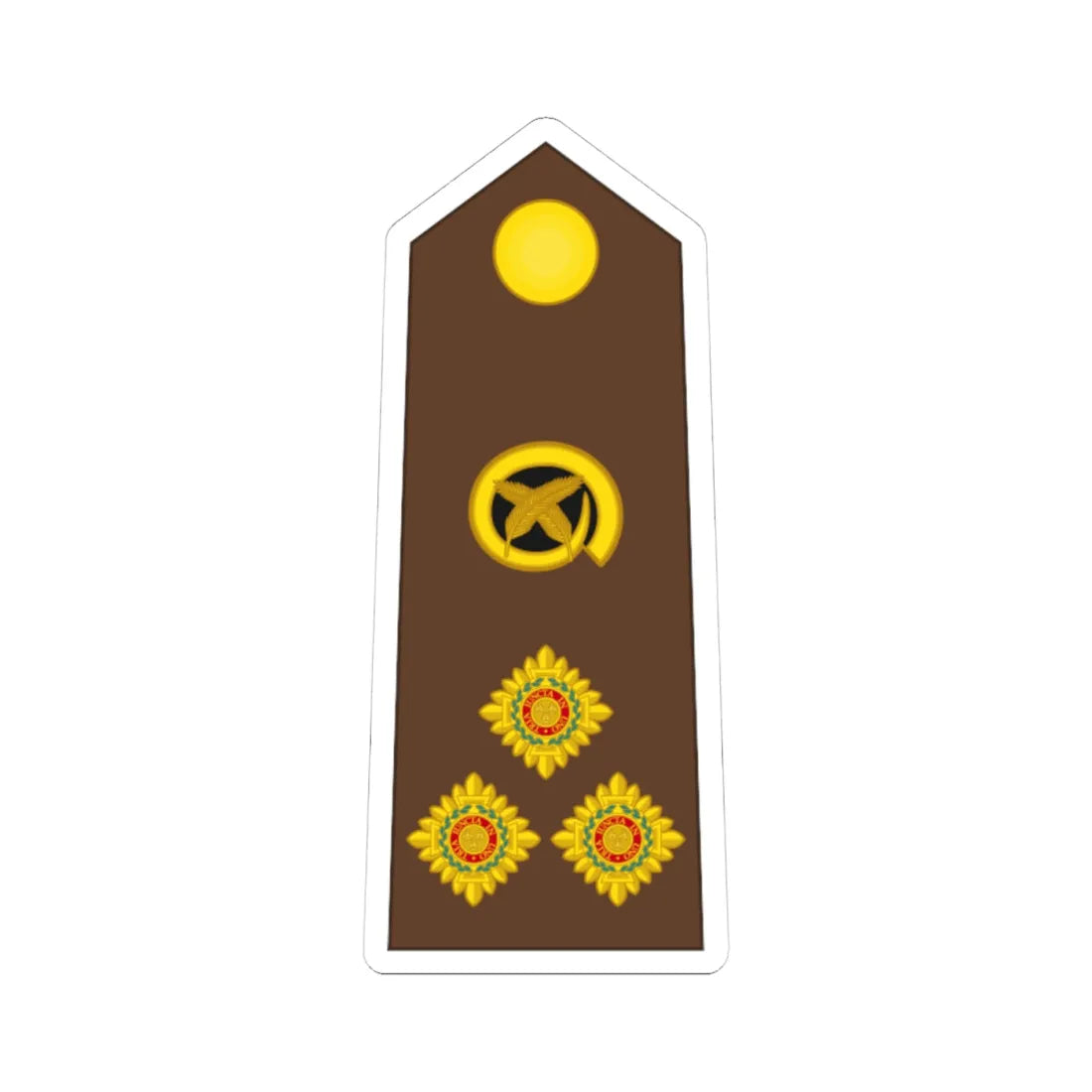 Vanuatu MF OF 06 (Vanuatu) (Military Rank) STICKER Vinyl Kiss-Cut Decal 4 Inch White - The Sticker Space