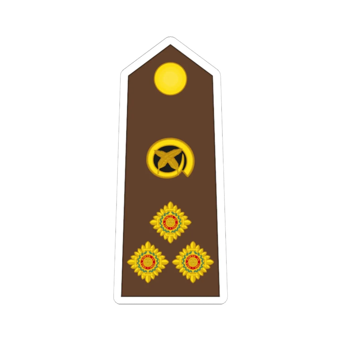 Vanuatu MF OF 06 (Vanuatu) (Military Rank) STICKER Vinyl Kiss-Cut Decal 6 Inch White - The Sticker Space