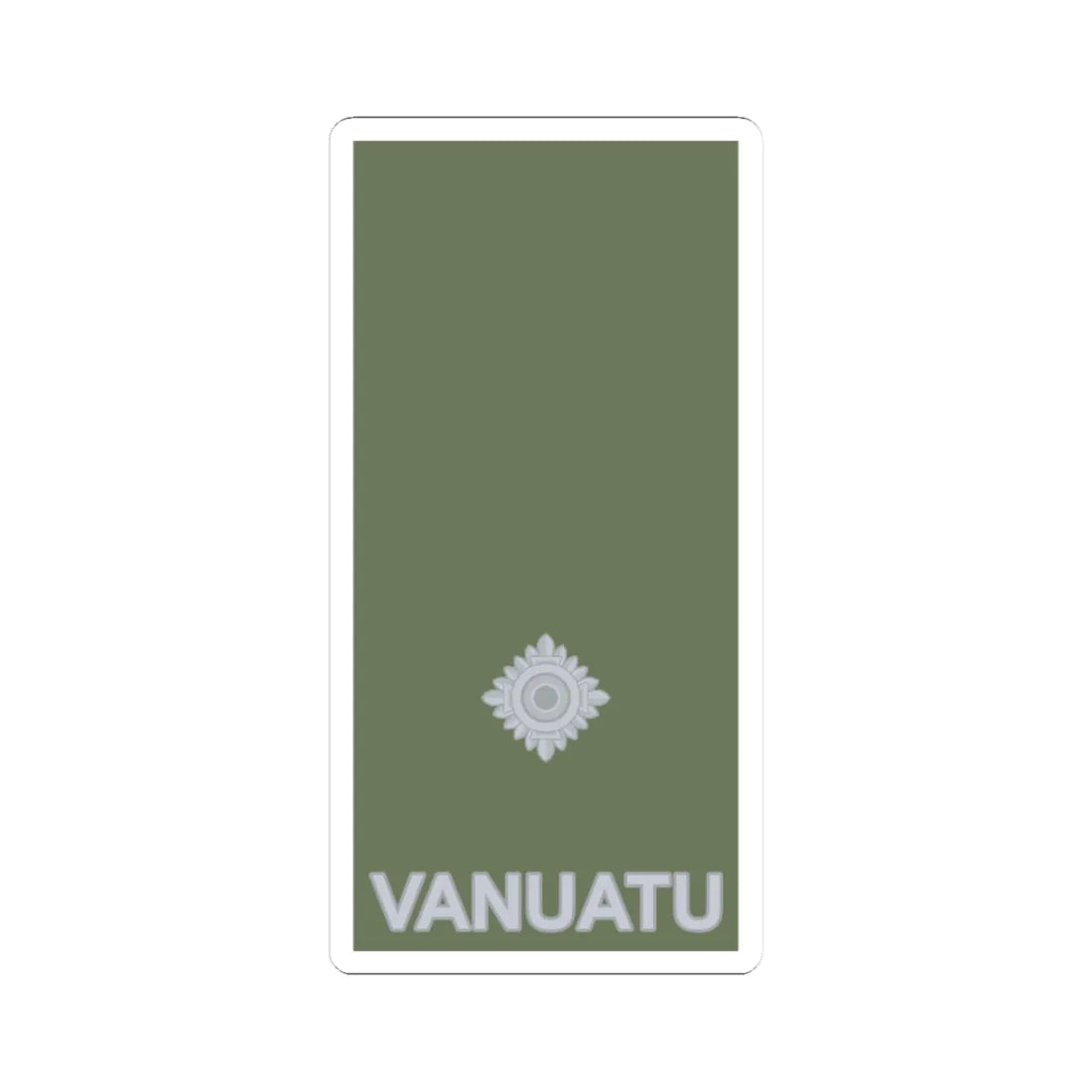 Vanuatu Mobile Force OF 1a (Vanuatu) (Military Rank) STICKER Vinyl Kiss-Cut Decal 3 Inch White - The Sticker Space