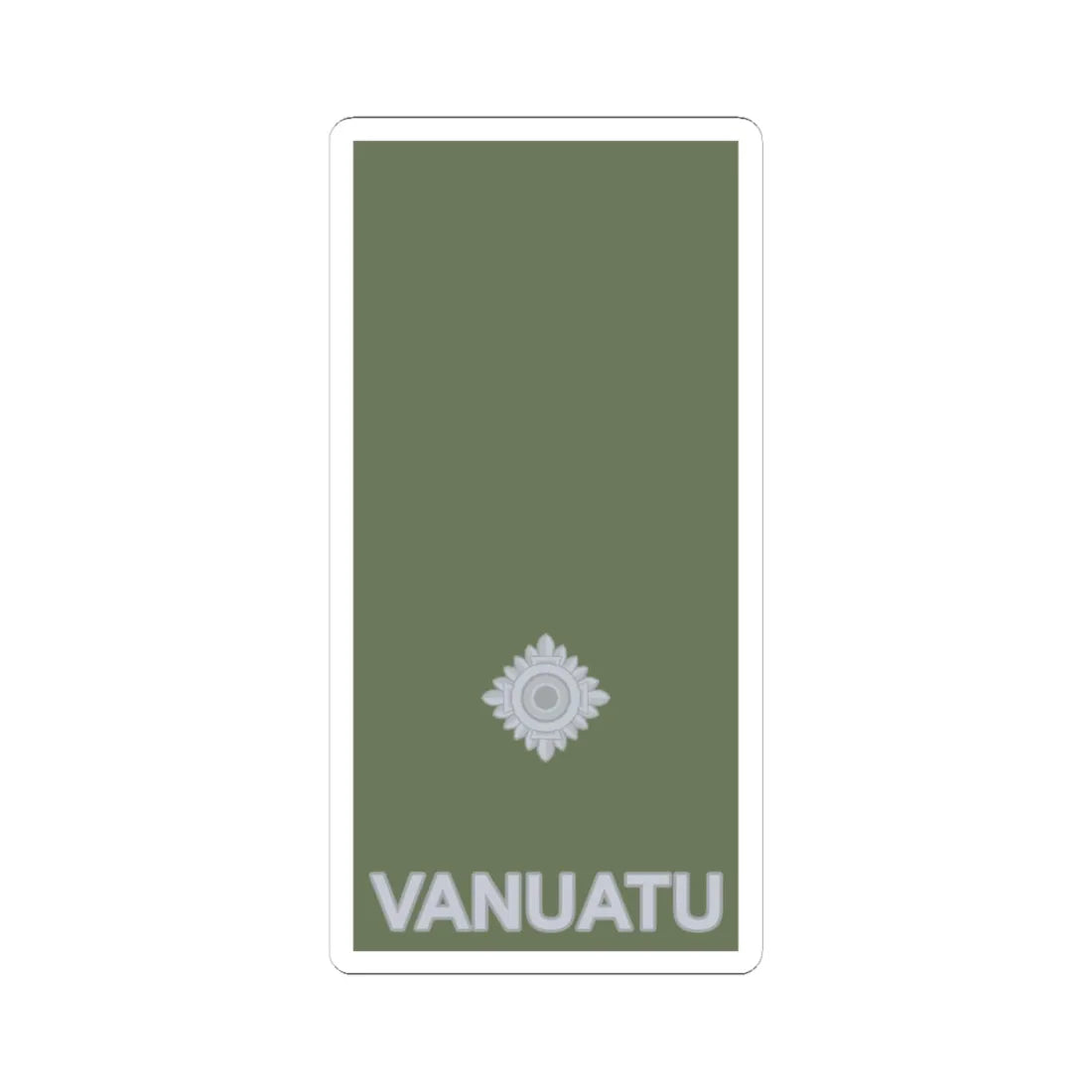 Vanuatu Mobile Force OF 1a (Vanuatu) (Military Rank) STICKER Vinyl Kiss-Cut Decal 4 Inch White - The Sticker Space