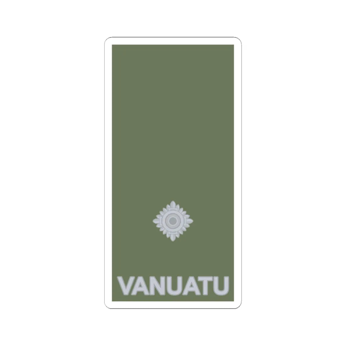 Vanuatu Mobile Force OF 1a (Vanuatu) (Military Rank) STICKER Vinyl Kiss-Cut Decal 6 Inch White - The Sticker Space