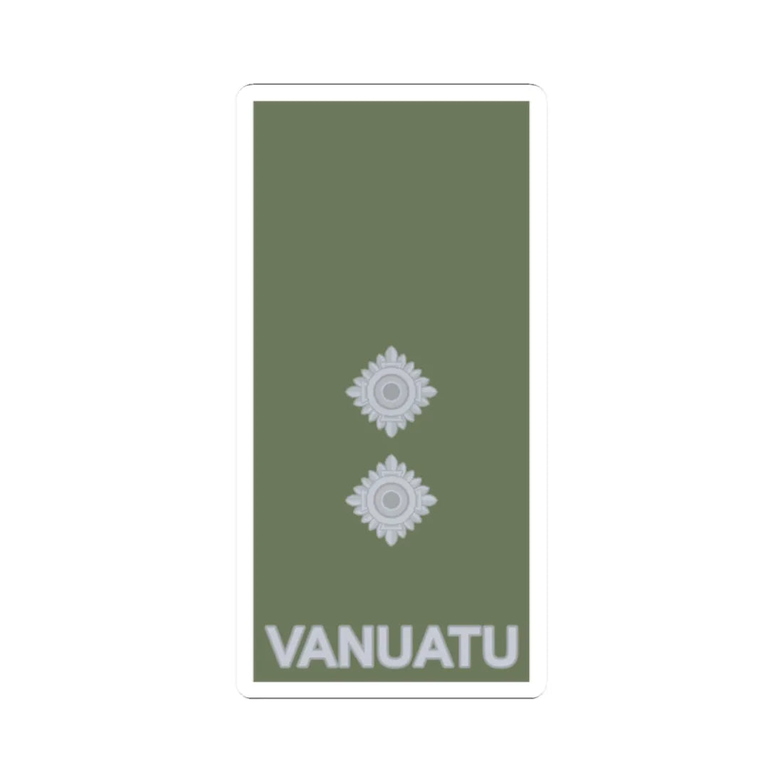 Vanuatu Mobile Force OF 1b (Vanuatu) (Military Rank) STICKER Vinyl Kiss-Cut Decal 2 Inch White - The Sticker Space