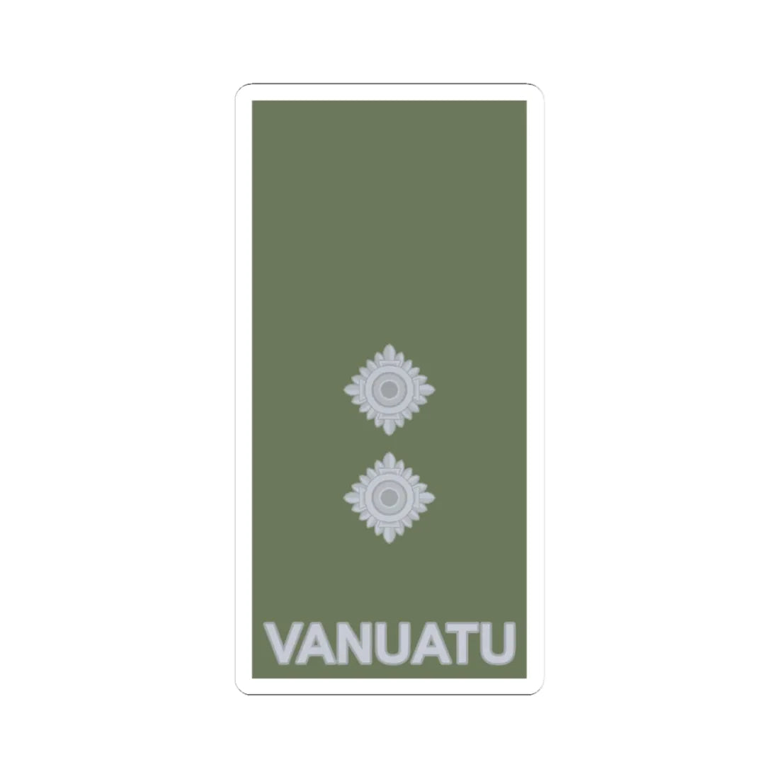 Vanuatu Mobile Force OF 1b (Vanuatu) (Military Rank) STICKER Vinyl Kiss-Cut Decal 3 Inch White - The Sticker Space