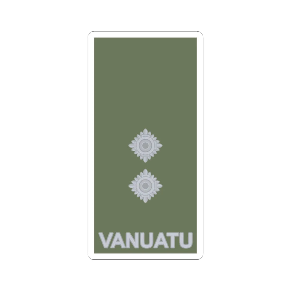 Vanuatu Mobile Force OF 1b (Vanuatu) (Military Rank) STICKER Vinyl Kiss-Cut Decal 4 Inch White - The Sticker Space