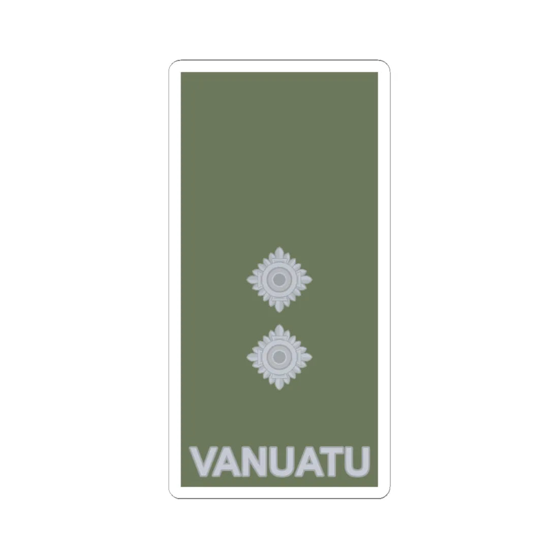 Vanuatu Mobile Force OF 1b (Vanuatu) (Military Rank) STICKER Vinyl Kiss-Cut Decal 6 Inch White - The Sticker Space