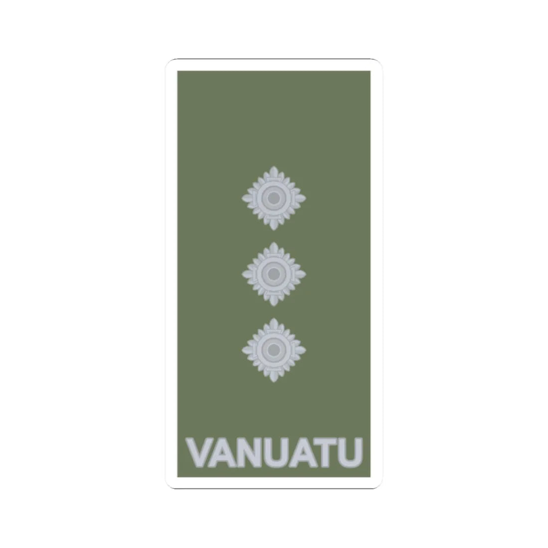 Vanuatu Mobile Force OF 2 (Vanuatu) (Military Rank) STICKER Vinyl Kiss-Cut Decal 2 Inch White - The Sticker Space
