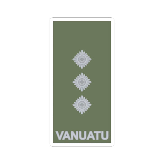 Vanuatu Mobile Force OF 2 (Vanuatu) (Military Rank) STICKER Vinyl Kiss-Cut Decal 2 Inch White - The Sticker Space