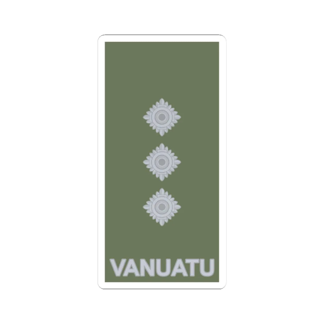Vanuatu Mobile Force OF 2 (Vanuatu) (Military Rank) STICKER Vinyl Kiss-Cut Decal 3 Inch White - The Sticker Space