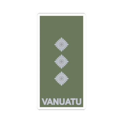 Vanuatu Mobile Force OF 2 (Vanuatu) (Military Rank) STICKER Vinyl Kiss-Cut Decal 3 Inch White - The Sticker Space