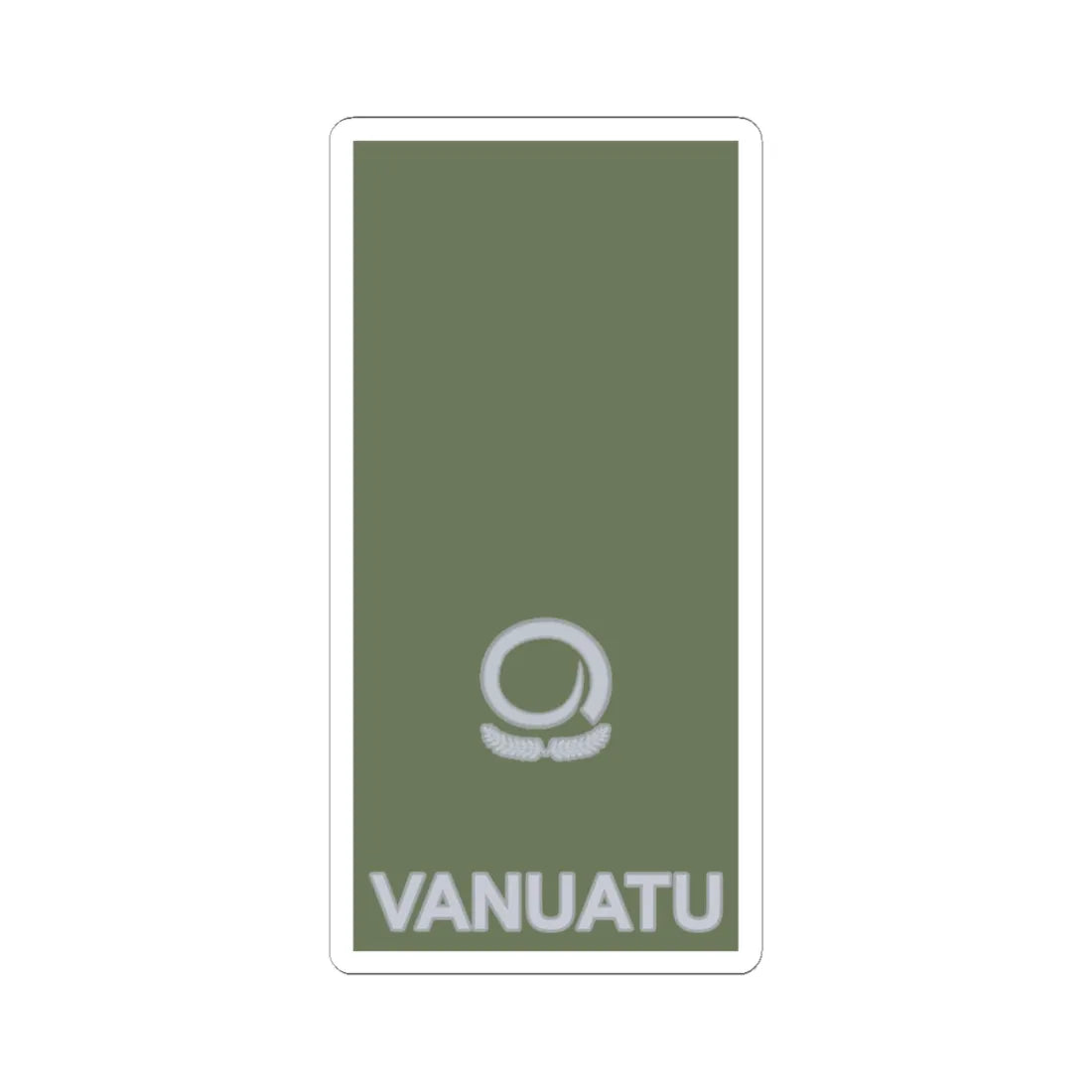 Vanuatu Mobile Force OF 3 (Vanuatu) (Military Rank) STICKER Vinyl Kiss-Cut Decal 6 Inch White - The Sticker Space
