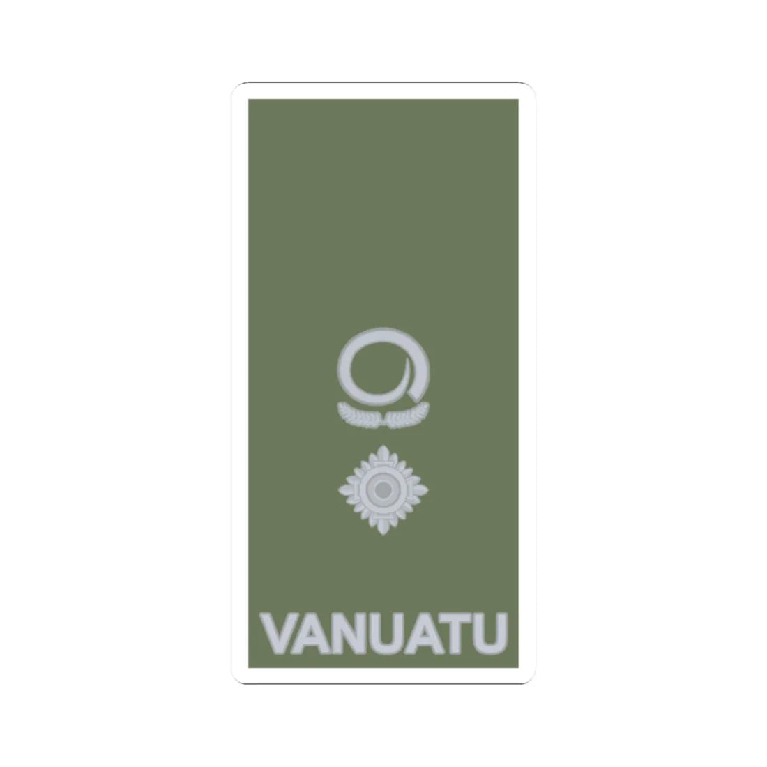 Vanuatu Mobile Force OF 4 (Vanuatu) (Military Rank) STICKER Vinyl Kiss-Cut Decal 2 Inch White - The Sticker Space