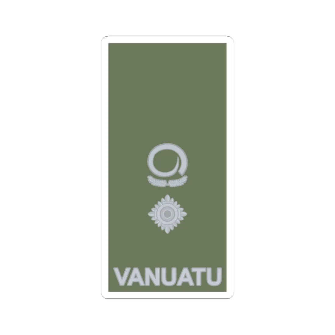 Vanuatu Mobile Force OF 4 (Vanuatu) (Military Rank) STICKER Vinyl Kiss-Cut Decal 3 Inch White - The Sticker Space