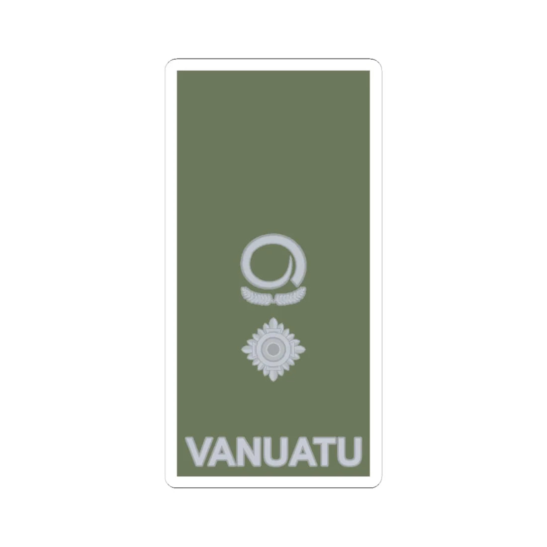 Vanuatu Mobile Force OF 4 (Vanuatu) (Military Rank) STICKER Vinyl Kiss-Cut Decal 4 Inch White - The Sticker Space