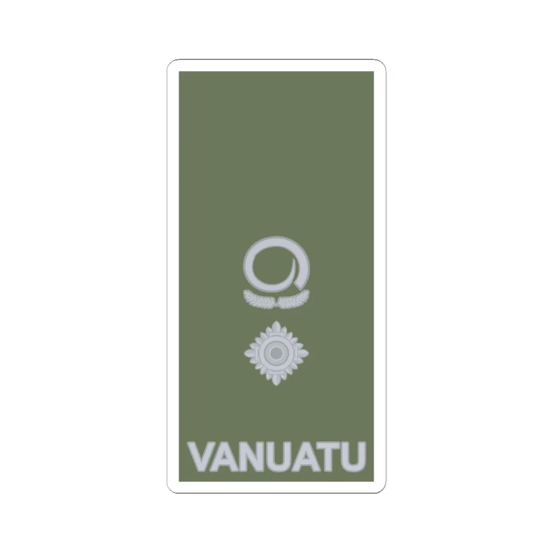 Vanuatu Mobile Force OF 4 (Vanuatu) (Military Rank) STICKER Vinyl Kiss-Cut Decal 6 Inch White - The Sticker Space