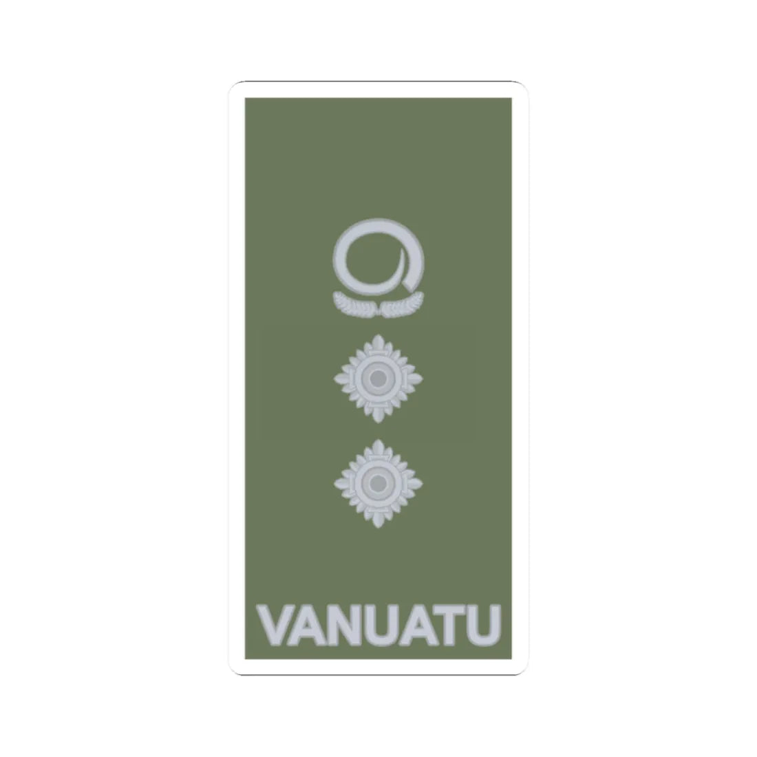 Vanuatu Mobile Force OF 5 (Vanuatu) (Military Rank) STICKER Vinyl Kiss-Cut Decal 2 Inch White - The Sticker Space