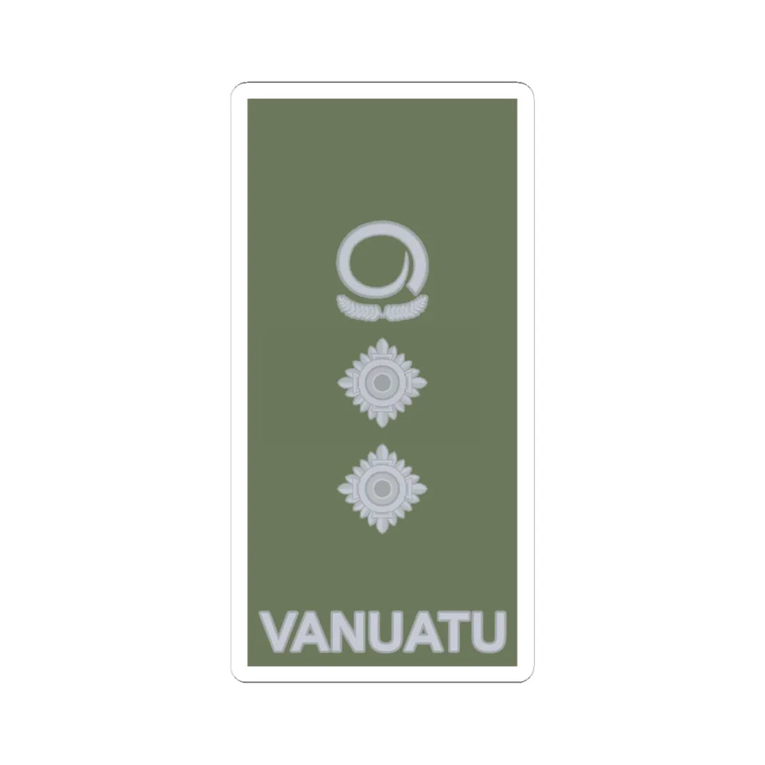 Vanuatu Mobile Force OF 5 (Vanuatu) (Military Rank) STICKER Vinyl Kiss-Cut Decal 4 Inch White - The Sticker Space