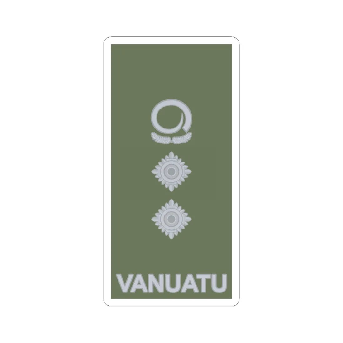 Vanuatu Mobile Force OF 5 (Vanuatu) (Military Rank) STICKER Vinyl Kiss-Cut Decal 6 Inch White - The Sticker Space