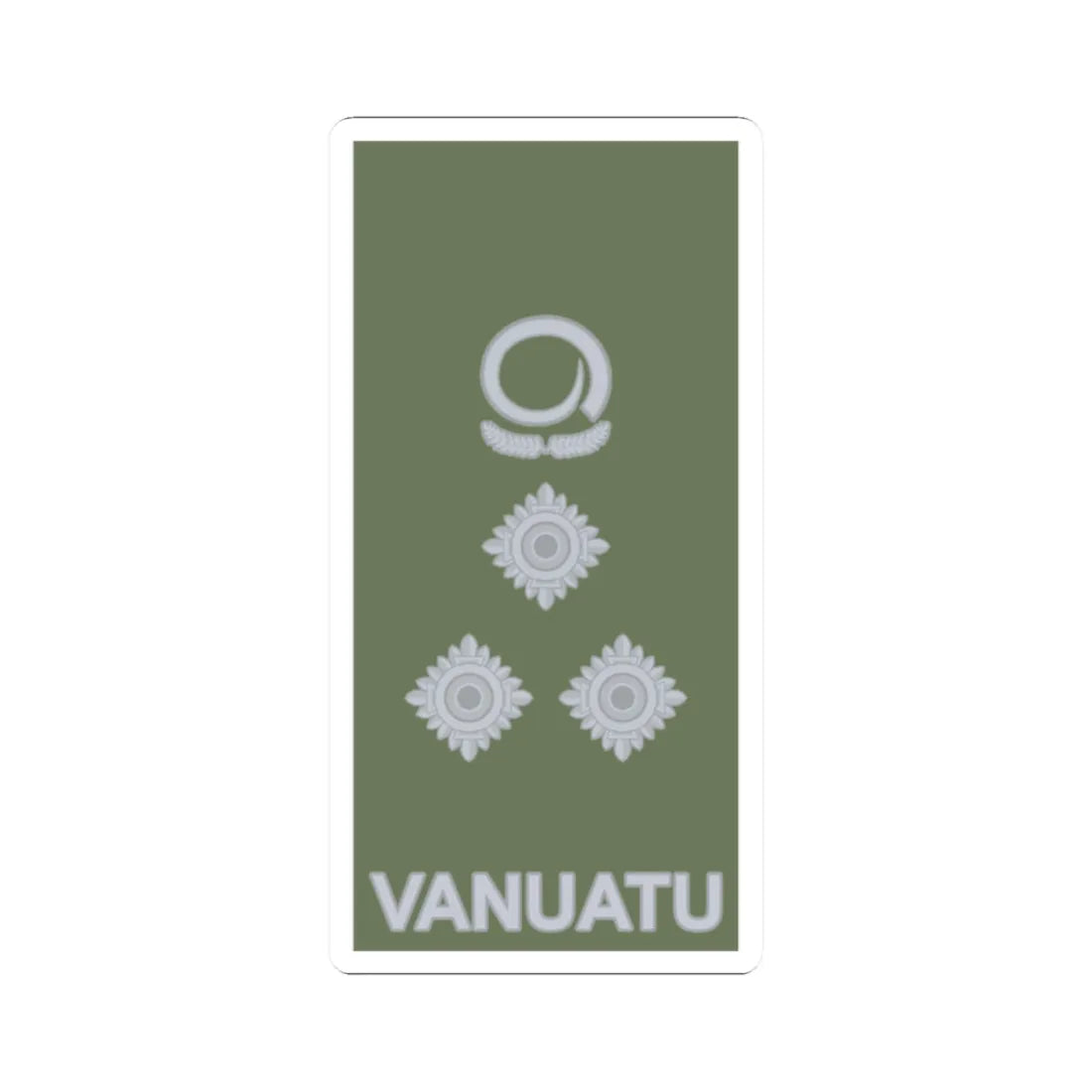 Vanuatu Mobile Force OF 6 (Vanuatu) (Military Rank) STICKER Vinyl Kiss-Cut Decal 2 Inch White - The Sticker Space