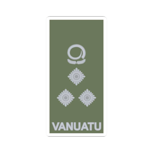Vanuatu Mobile Force OF 6 (Vanuatu) (Military Rank) STICKER Vinyl Kiss-Cut Decal 2 Inch White - The Sticker Space