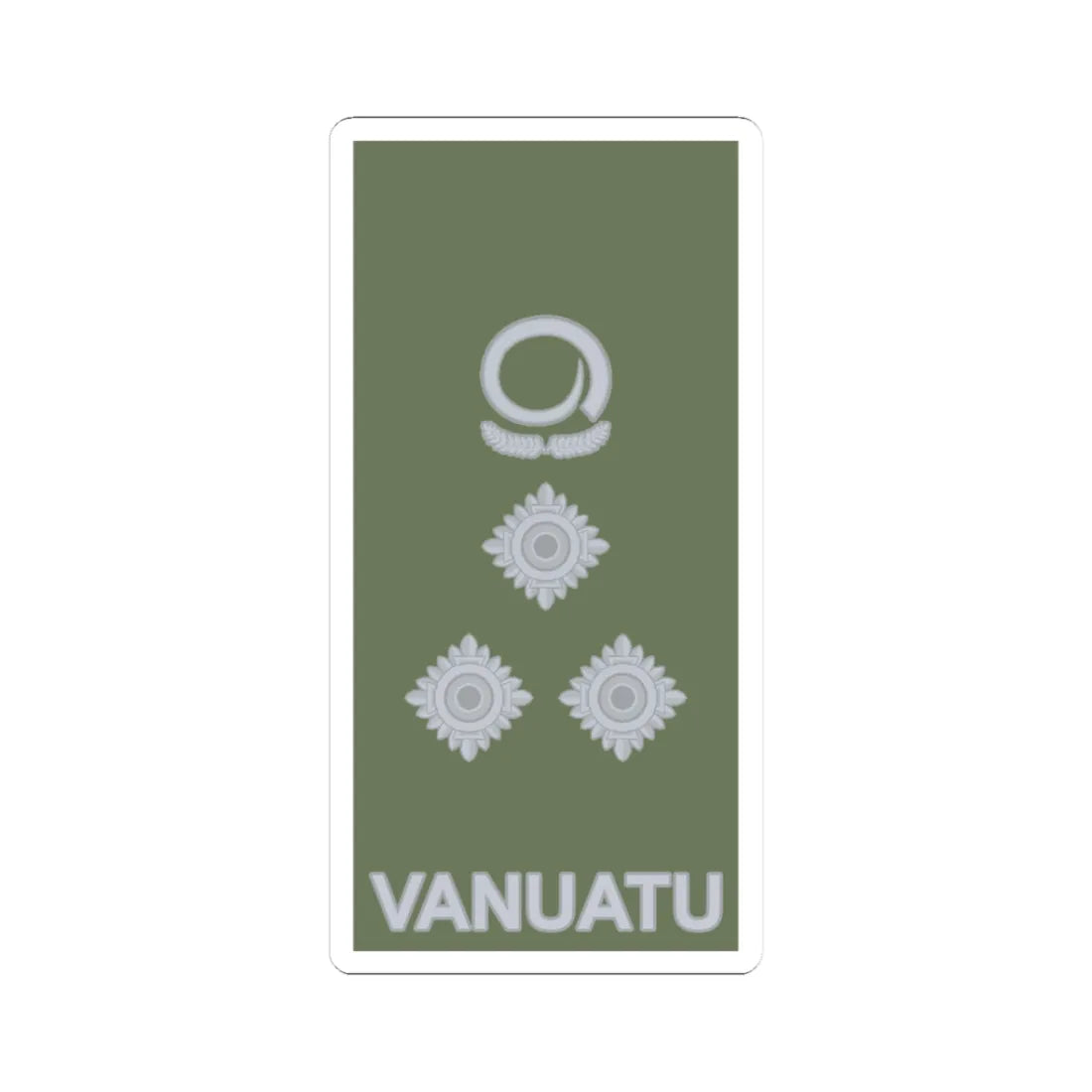 Vanuatu Mobile Force OF 6 (Vanuatu) (Military Rank) STICKER Vinyl Kiss-Cut Decal 3 Inch White - The Sticker Space