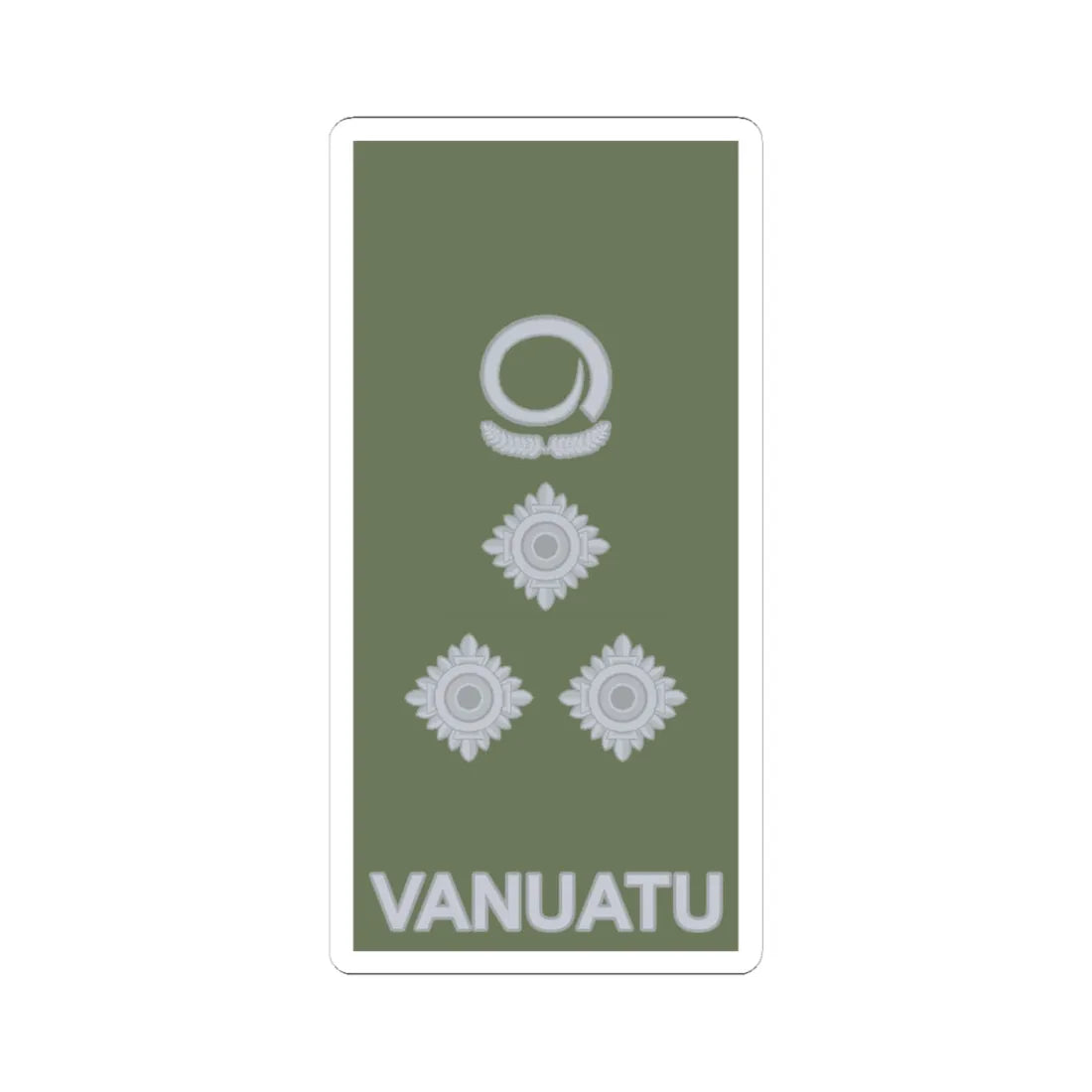Vanuatu Mobile Force OF 6 (Vanuatu) (Military Rank) STICKER Vinyl Kiss-Cut Decal 4 Inch White - The Sticker Space