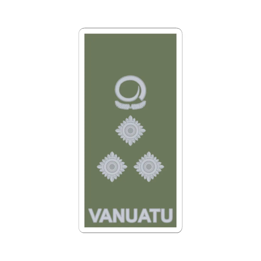 Vanuatu Mobile Force OF 6 (Vanuatu) (Military Rank) STICKER Vinyl Kiss-Cut Decal 6 Inch White - The Sticker Space