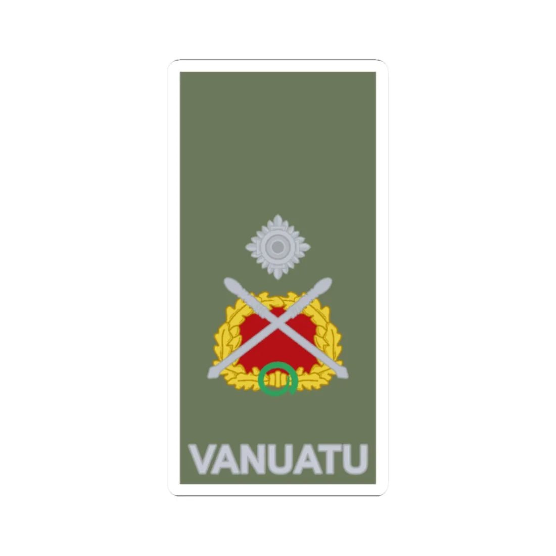 Vanuatu Mobile Force OF 7 (Vanuatu) (Military Rank) STICKER Vinyl Kiss-Cut Decal 2 Inch White - The Sticker Space