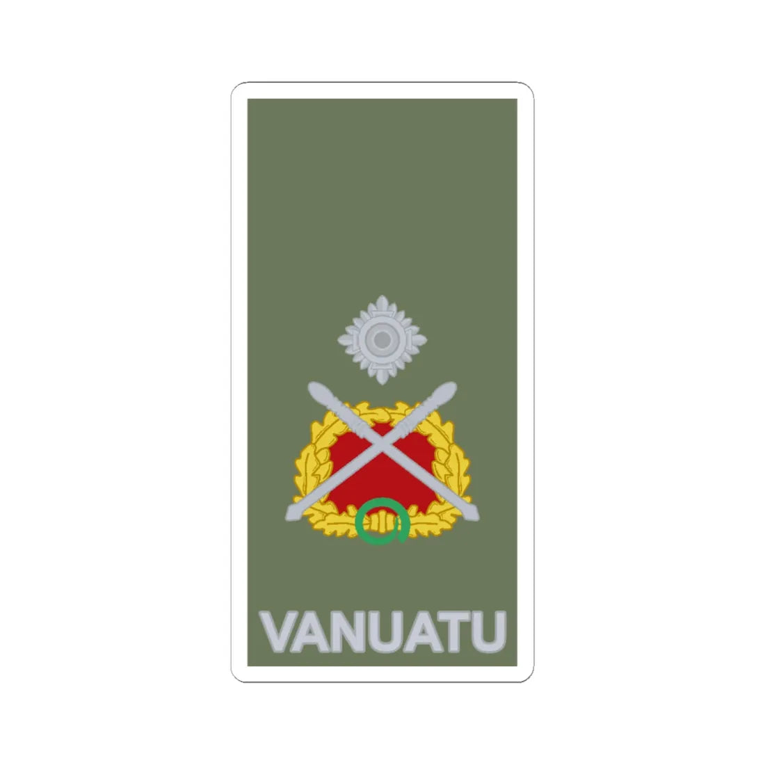 Vanuatu Mobile Force OF 7 (Vanuatu) (Military Rank) STICKER Vinyl Kiss-Cut Decal 6 Inch White - The Sticker Space