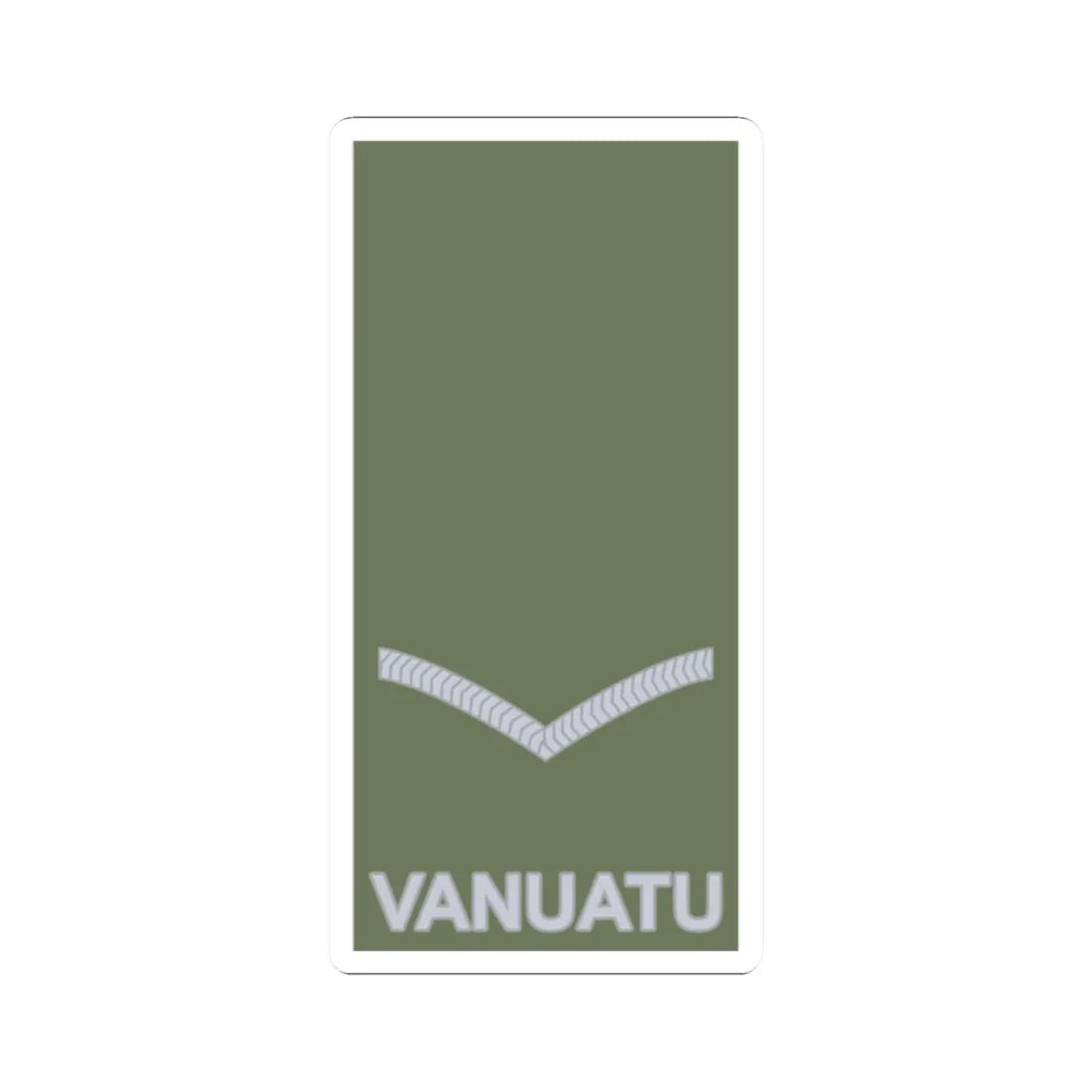 Vanuatu Mobile Force OR 3 (Vanuatu) (Military Rank) STICKER Vinyl Kiss-Cut Decal 2 Inch White - The Sticker Space