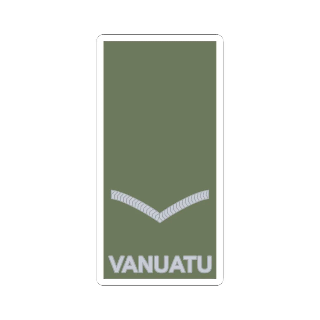 Vanuatu Mobile Force OR 3 (Vanuatu) (Military Rank) STICKER Vinyl Kiss-Cut Decal 4 Inch White - The Sticker Space
