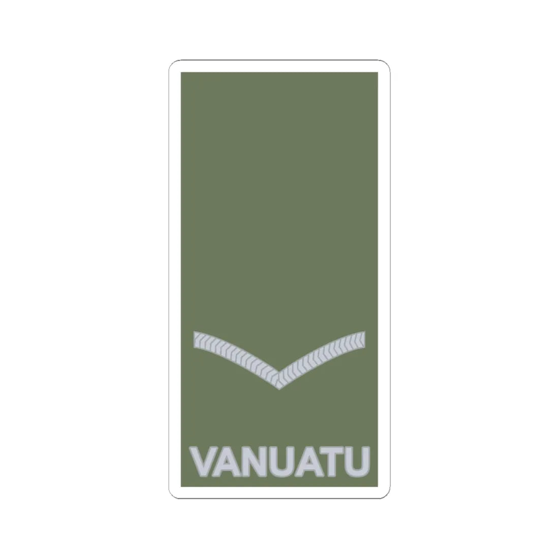 Vanuatu Mobile Force OR 3 (Vanuatu) (Military Rank) STICKER Vinyl Kiss-Cut Decal 6 Inch White - The Sticker Space