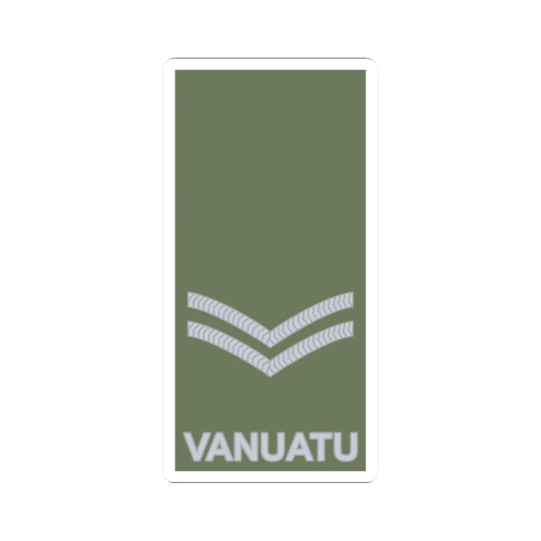 Vanuatu Mobile Force OR 4 (Vanuatu) (Military Rank) STICKER Vinyl Kiss-Cut Decal 2 Inch White - The Sticker Space