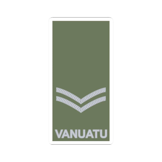 Vanuatu Mobile Force OR 4 (Vanuatu) (Military Rank) STICKER Vinyl Kiss-Cut Decal 2 Inch White - The Sticker Space
