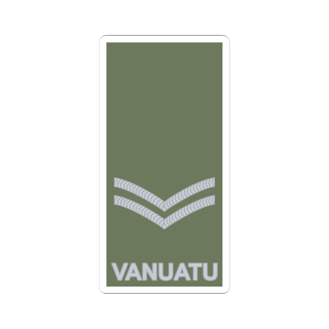 Vanuatu Mobile Force OR 4 (Vanuatu) (Military Rank) STICKER Vinyl Kiss-Cut Decal 4 Inch White - The Sticker Space