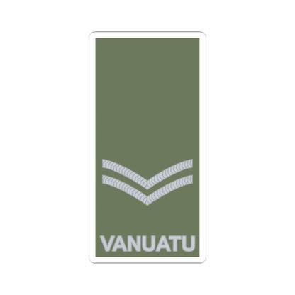 Vanuatu Mobile Force OR 4 (Vanuatu) (Military Rank) STICKER Vinyl Kiss-Cut Decal 4 Inch White - The Sticker Space
