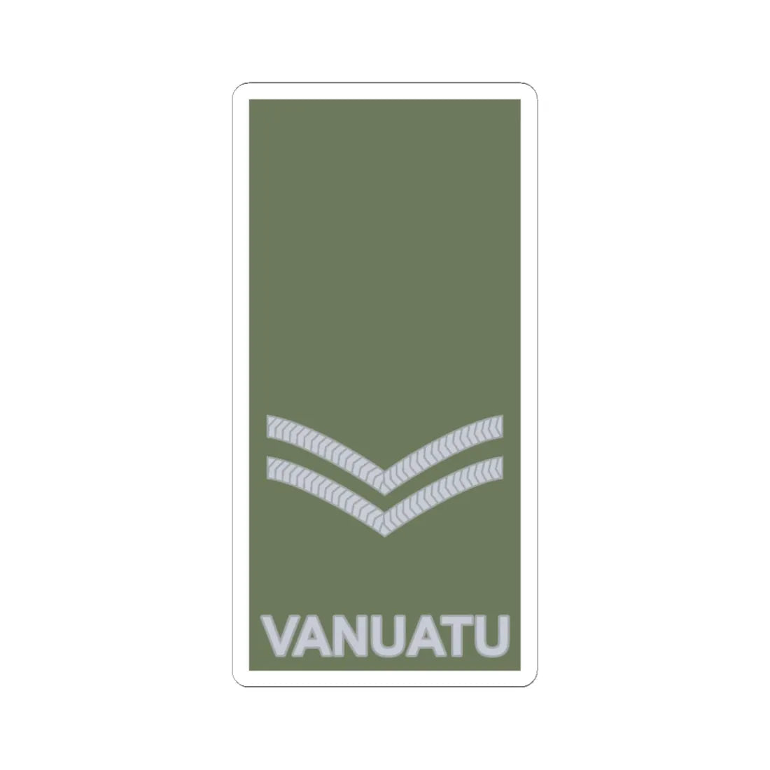 Vanuatu Mobile Force OR 4 (Vanuatu) (Military Rank) STICKER Vinyl Kiss-Cut Decal 6 Inch White - The Sticker Space