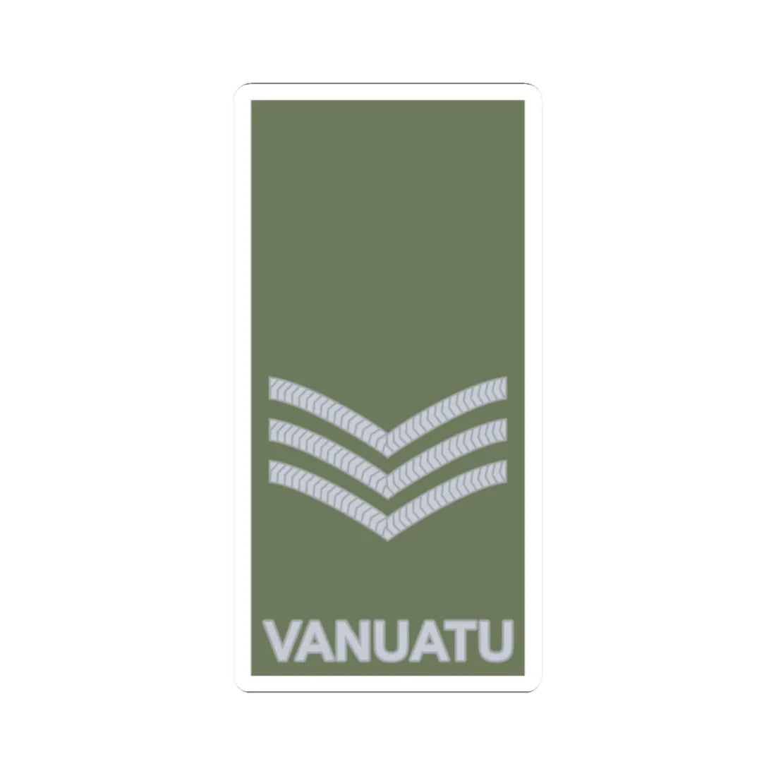 Vanuatu Mobile Force OR 6 (Vanuatu) (Military Rank) STICKER Vinyl Kiss-Cut Decal 2 Inch White - The Sticker Space