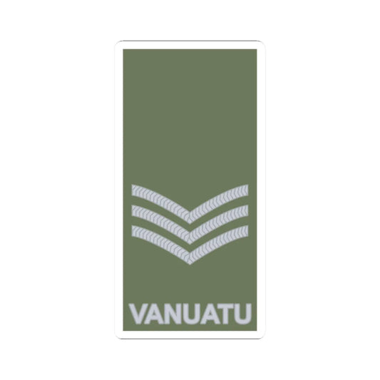 Vanuatu Mobile Force OR 6 (Vanuatu) (Military Rank) STICKER Vinyl Kiss-Cut Decal 2 Inch White - The Sticker Space