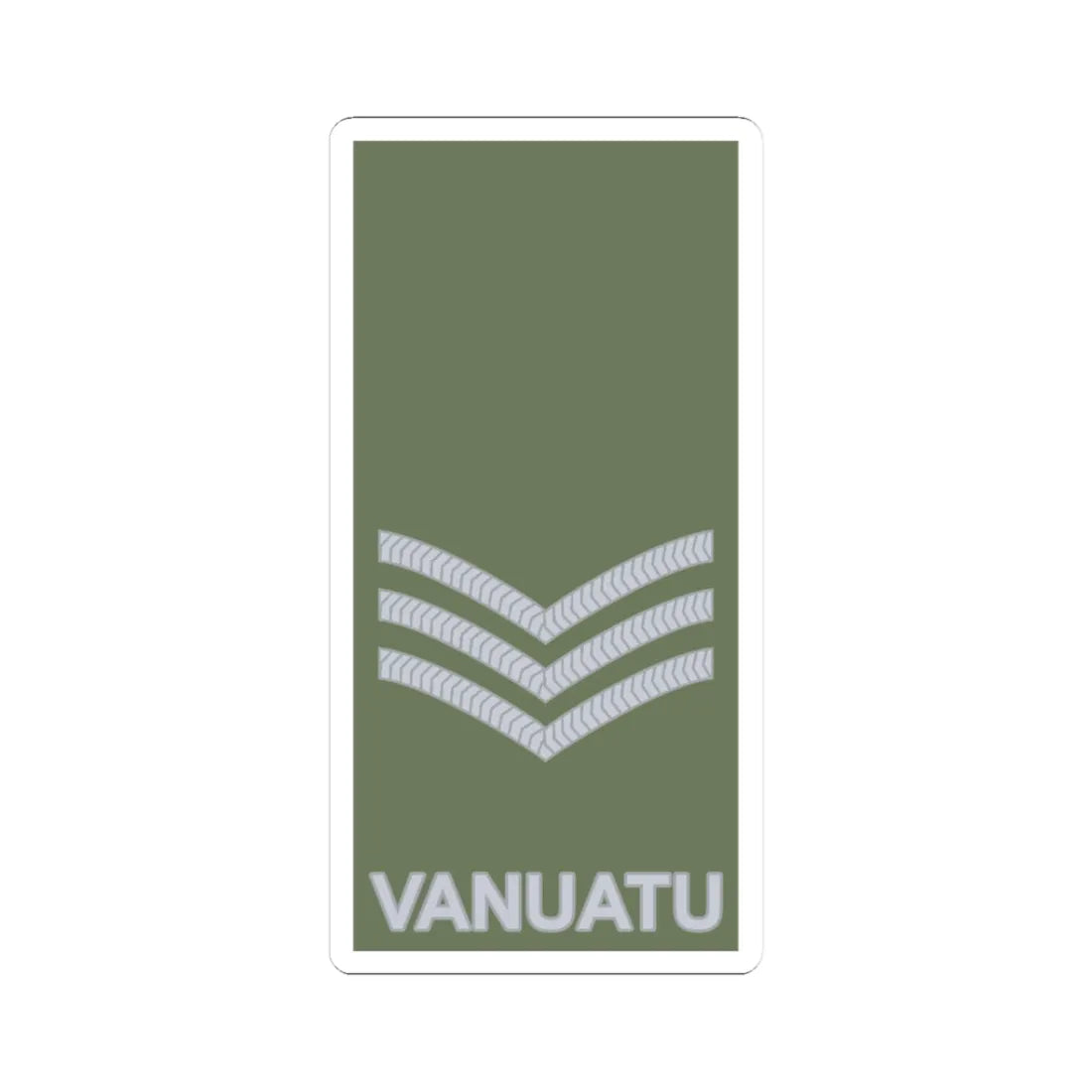Vanuatu Mobile Force OR 6 (Vanuatu) (Military Rank) STICKER Vinyl Kiss-Cut Decal 3 Inch White - The Sticker Space