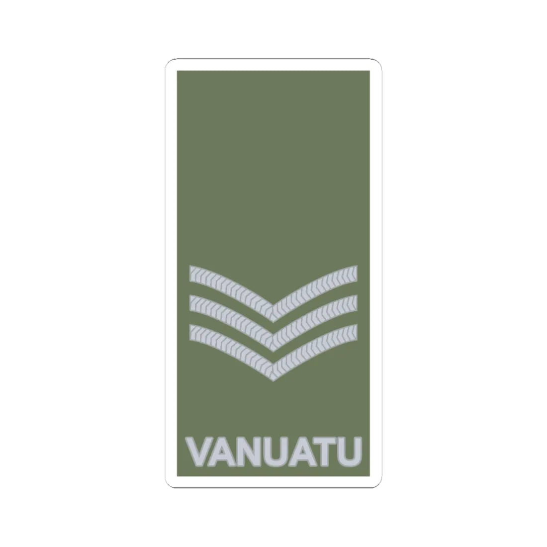 Vanuatu Mobile Force OR 6 (Vanuatu) (Military Rank) STICKER Vinyl Kiss-Cut Decal 4 Inch White - The Sticker Space